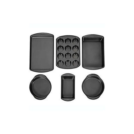 Set de charolas y moldes para hornear de acero antiadherente Wilton® Premium, 6 piezas