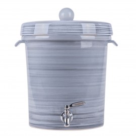 Filtro de agua de cerámica mediano Ecofiltro® 8L en gris a rayas