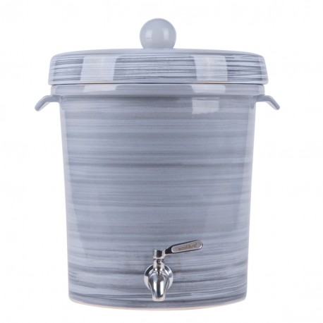Filtro de agua de cerámica mediano Ecofiltro® 8L en gris a rayas