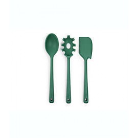 Set de utensilios de silicona Our Table™ color verde oscuro