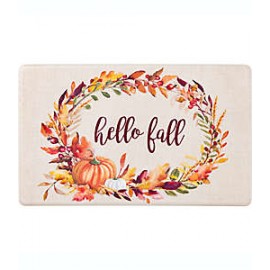 Tapete de cocina de PVC Natco™ Hello Fall color marfil