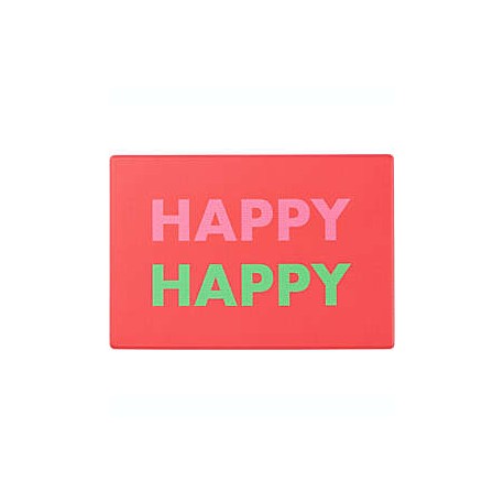 Tapete para cocina H for Happy™ con frase color rojo
