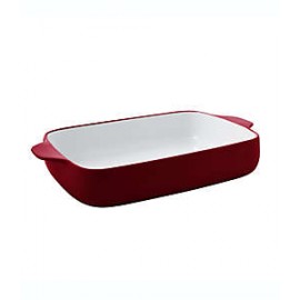 Refractario rectangular de cerámica KitchenAid® de 4.25 L color rojo