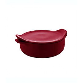 Refractario redondo de cerámica KitchenAid® de 2.36 L color rojo