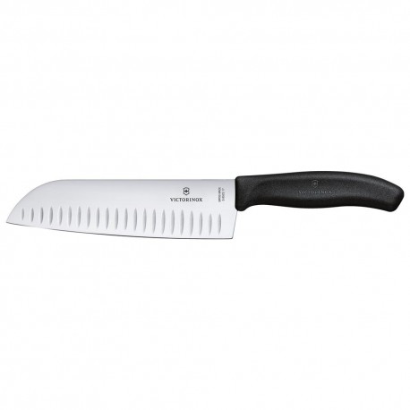 Cuchillo santoku de acero inoxidable Victorinox® troquelado color negro