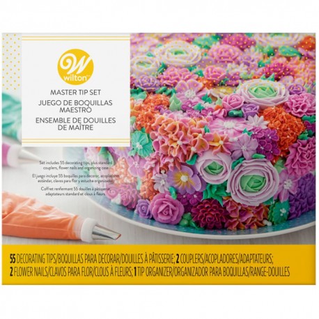Set de duyas para manga pastelera de acero inoxidable Wilton®, 55 piezas