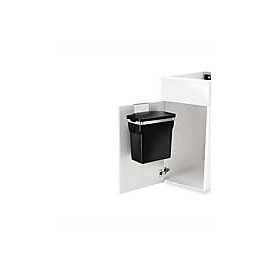 Bote de basura de acero cromado Simplehuman® para interior de gabinete, 10 L