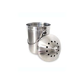 Bote para composta de acero inoxidable Natural Home