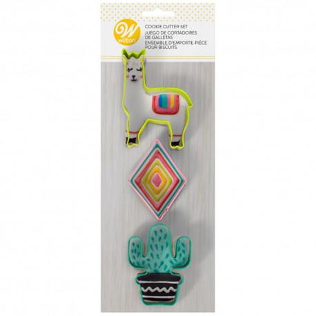 Set de cortadores de galletas de acero Wilton® cactus, 3 piezas