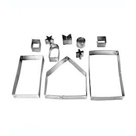 Set de cortadores de galletas de acero inoxidable H for Happy™ navideños, 10 piezas