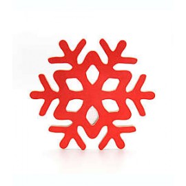 Salvamanteles de madera de caucho H for Happy™ navideños color rojo