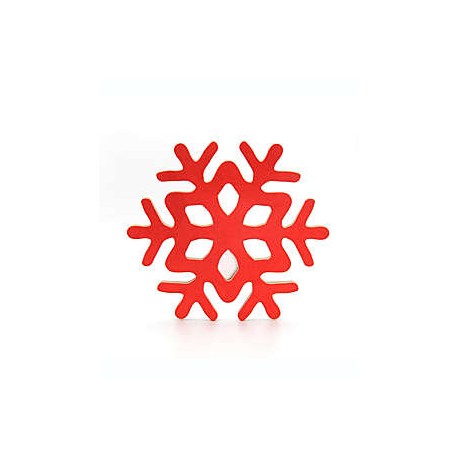 Salvamanteles de madera de caucho H for Happy™ navideños color rojo