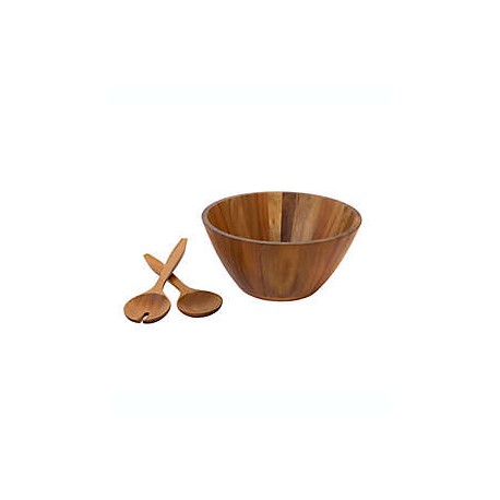 Tazón para ensalada de madera Our Table™ Hayden con cucharas
