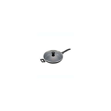 Sartén de aluminio con tapa TFAL® color carbón de 33 cm
