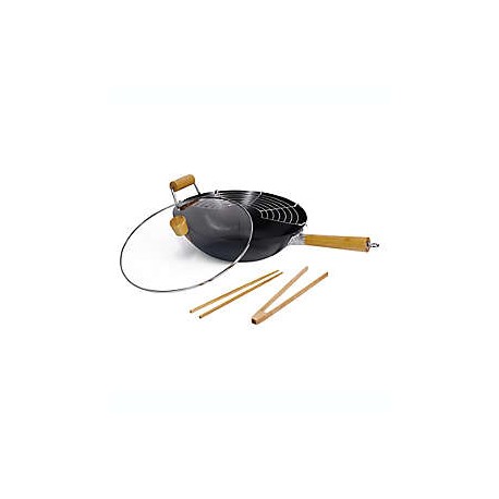 Set de wok de acero al carbono Our Table™ color negro
