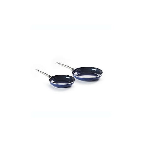 Set de sartenes antiadherentes de cerámica Blue Diamond™ color azul, 2 piezas