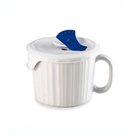 Taza con tapa de plástico CorningWare®, con ventilación, 591.47 mL