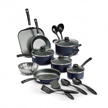 Batería de cocina de aluminio antiadherente Tramontina™, 18 piezas