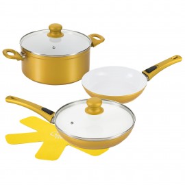 Batería de cocina de cerámica Cerafit Master color dorado