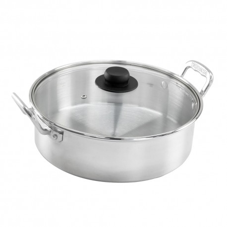 Arrocera de aluminio Vasconia® con tapa de vidrio de 32 cm
