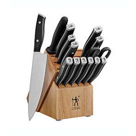 Cuchillos de acero inoxidable Henckels 1895 Refined con base color natural, Set de 15pzas.