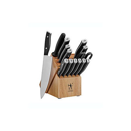 Cuchillos de acero inoxidable Henckels 1895 Refined con base color natural, Set de 15pzas.