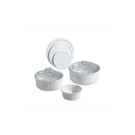 Moldes para hornear de vidrio CorningWare® French White®, Set de 8 pzas