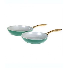 Set de sartenes antiadherentes de aluminio Our Table™ color verde oscuro