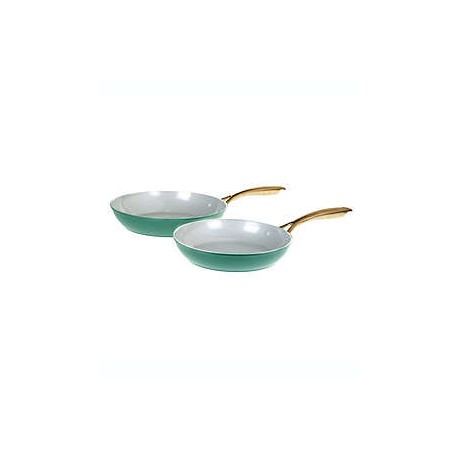 Set de sartenes antiadherentes de aluminio Our Table™ color verde oscuro