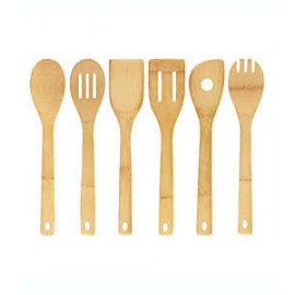 Utensilios de cocina de bambú Simply Essential, Set de 6 piezas
