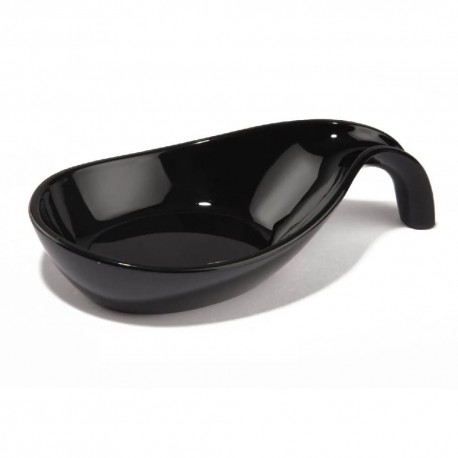 Portacucharas de PVC Namaro Design® con forma de gota color negro
