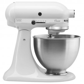 Batidora de pedestal clásica KitchenAid® color blanco