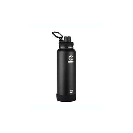 Botella aislada de acero inoxidable Actives Takeya® de 1.18 L en ónix