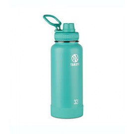 Botella aislada de acero inoxidable Takeya® Actives de 946.35 mL color turquesa