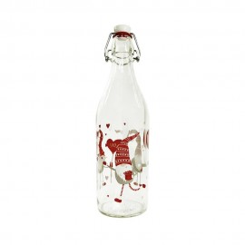Botella de vidrio Cerve™ de Santa Claus de 1 L