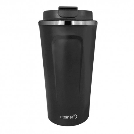Taza térmica de acero inoxidable Steiner™ color negro