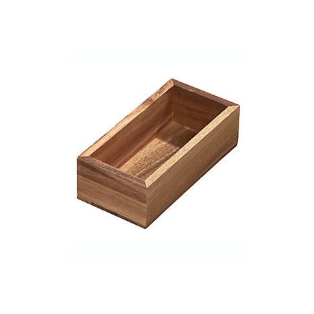 Organizador de cajón de madera de acacia Squared Away™ de 7.62 x 15.24 cm