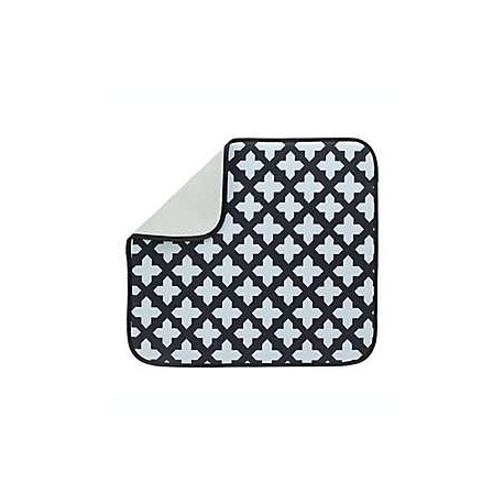 Tapete escurridor de microfibra Simply Essential™ Starburst color negro