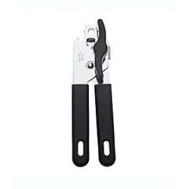 Abrelatas de acero inoxidable Simply Essential™ color negro/plata