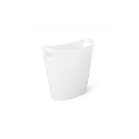 Bote de basura Simply Essential™ delgado color blanco