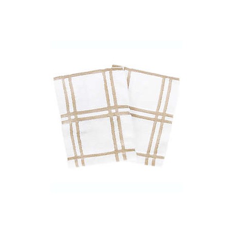 Trapos de cocina Our Table™ a cuadros color arena
