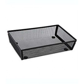 Organizador para cajón de acero Squared Away™ de 15.24 x 22.86 cm color negro