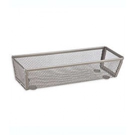 Organizador para cajón de acero Squared Away™ de 7.62 x 22.86 cm color níquel mate