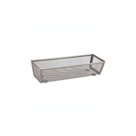 Organizador para cajón de acero Squared Away™ de 7.62 x 22.86 cm color níquel mate