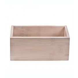 Organizador para cajones de bambú Squared Away™ de 7.62 x 15.24 cm color blanco