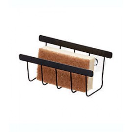 Portaesponjas de acero Squared Away™ color negro mate