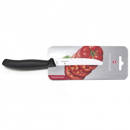 Cuchillo para verduras de acero inoxidable Victorinox® Swiss color negro