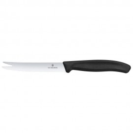 Cuchillo para queso y salchicha de acero inoxidable Victorinox® color negro