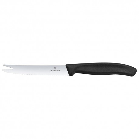 Cuchillo para queso y salchicha de acero inoxidable Victorinox® color negro