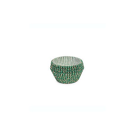 Capacillos para cupcakes estándar de papel Core Kitchen™ navideños color verde, Set de 75 pzas.